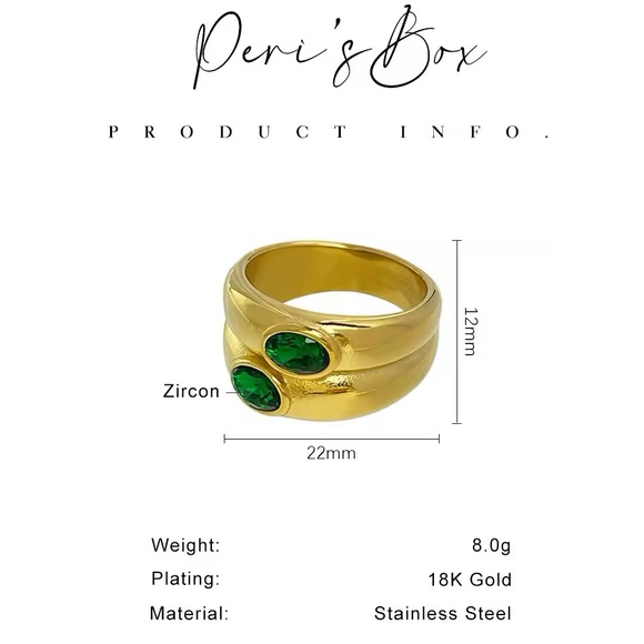 18 K Doble Dome Gold Plated Ring - Picture 5 of 8